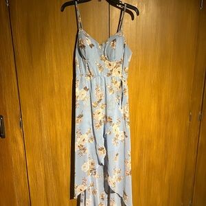 Lily Rose Floral Blue High Low Dress